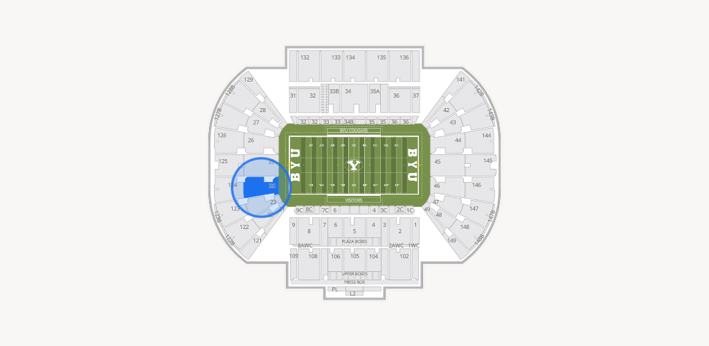 LaVell Edwards Stadium Seating Chart