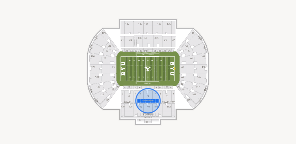 LaVell Edwards Stadium Seating Chart