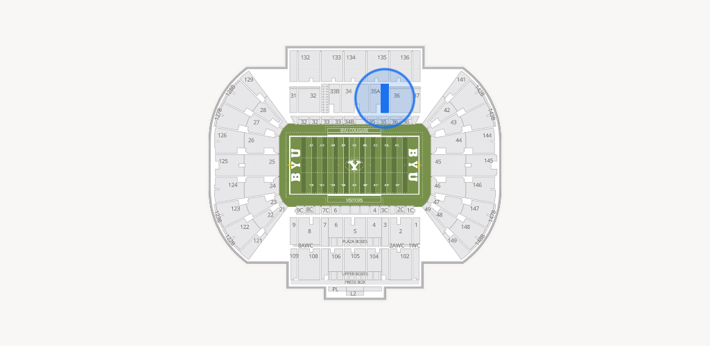LaVell Edwards Stadium Seating Chart