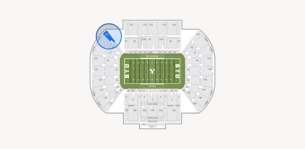 LaVell Edwards Stadium Seating Chart