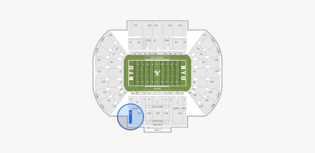 LaVell Edwards Stadium Seating Chart
