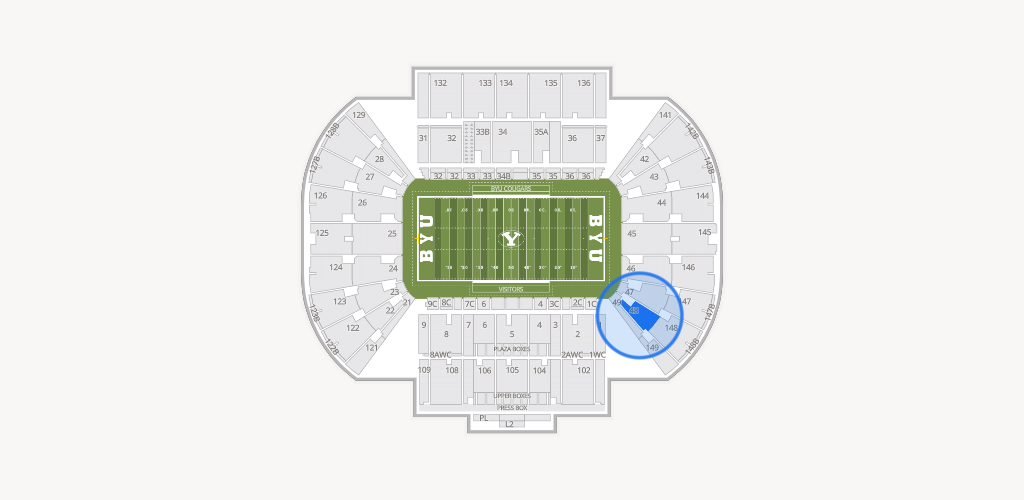LaVell Edwards Stadium Seating Chart