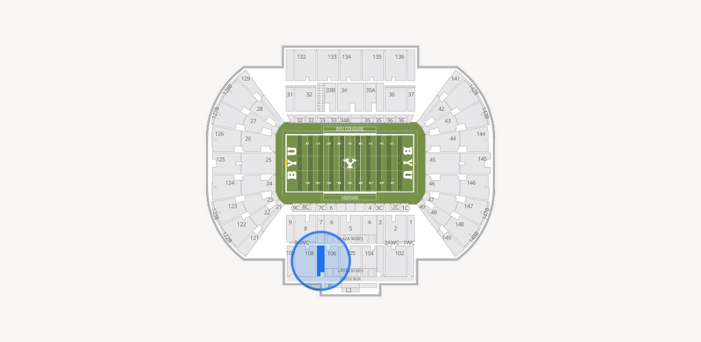 LaVell Edwards Stadium Seating Chart