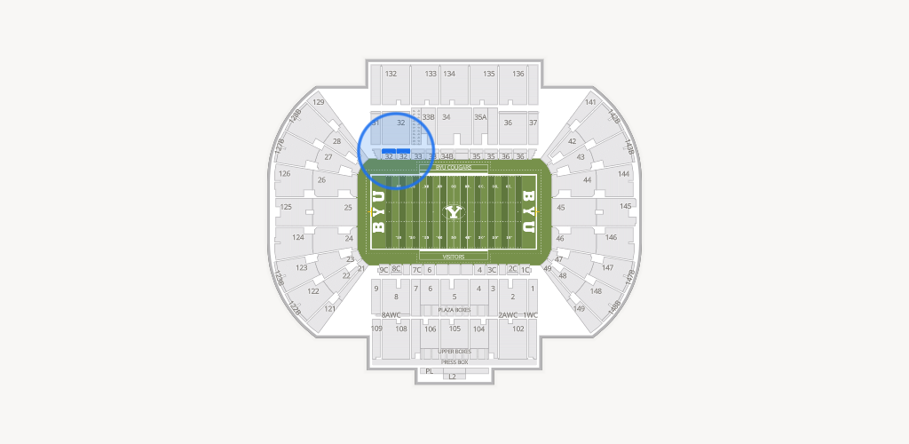 LaVell Edwards Stadium Seating Chart