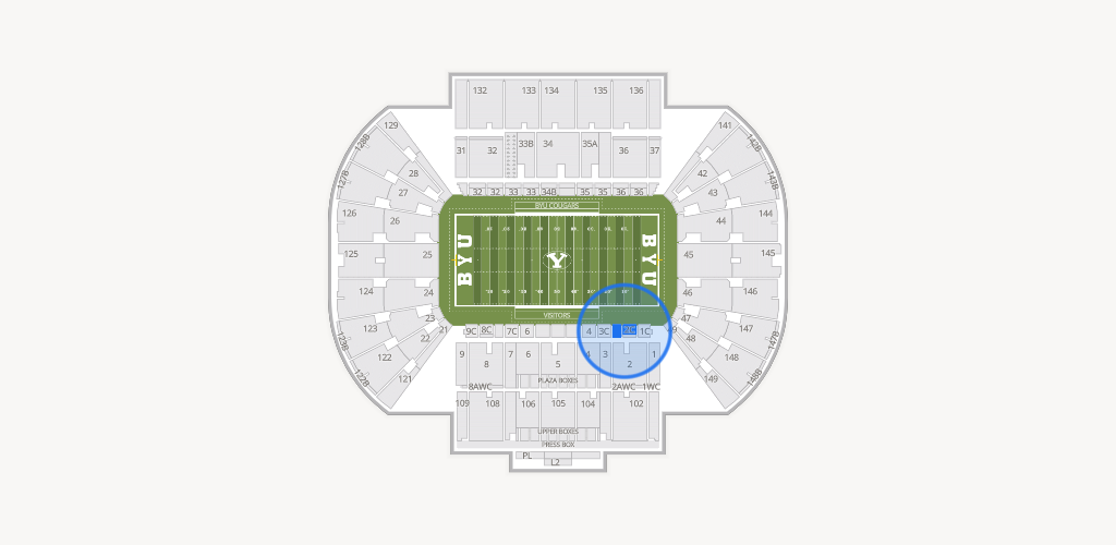 LaVell Edwards Stadium Seating Chart