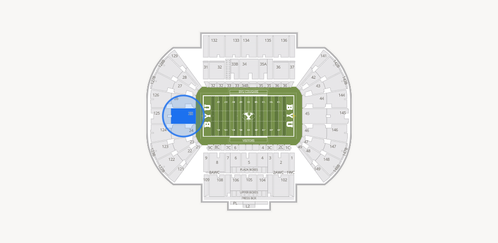 LaVell Edwards Stadium Seating Chart
