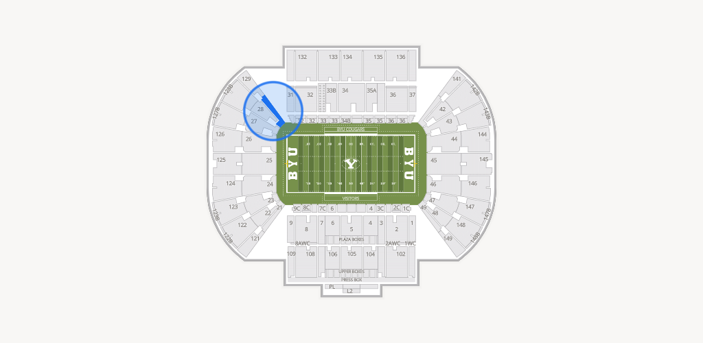 LaVell Edwards Stadium Seating Chart