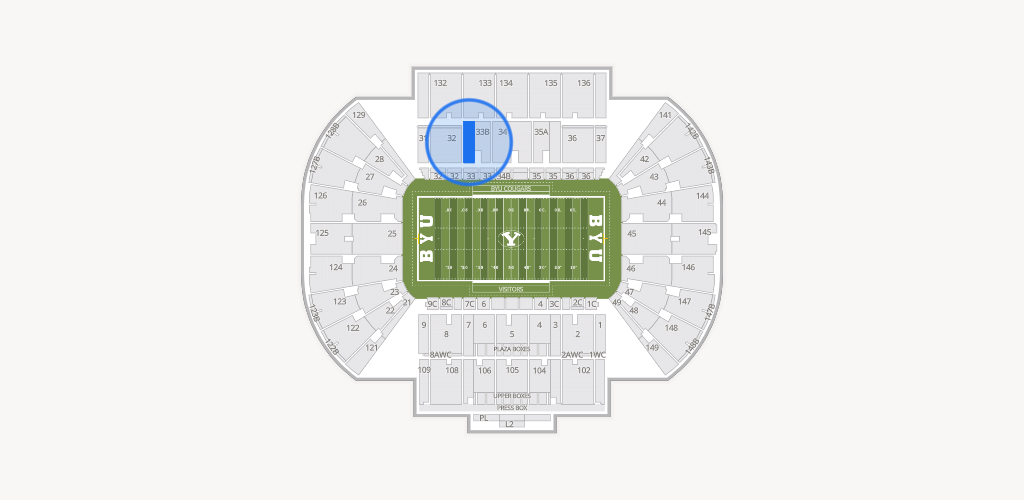 LaVell Edwards Stadium Seating Chart