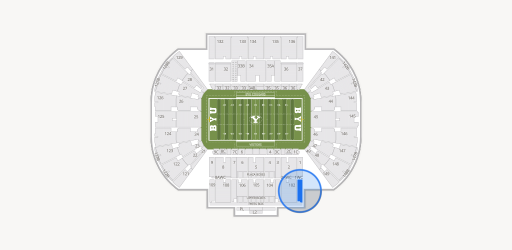 LaVell Edwards Stadium Seating Chart