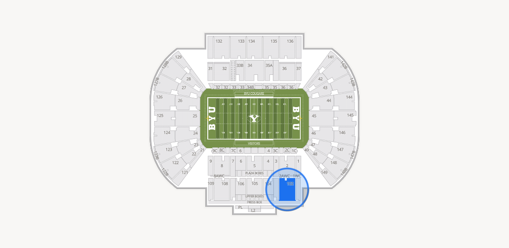 LaVell Edwards Stadium Seating Chart