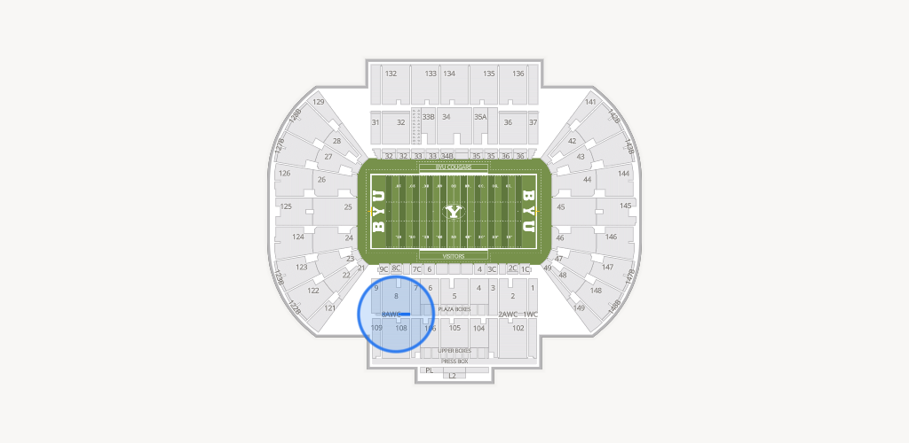 LaVell Edwards Stadium Seating Chart