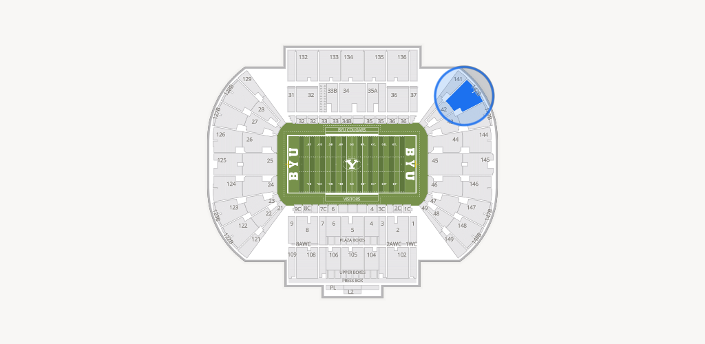 LaVell Edwards Stadium Seating Chart