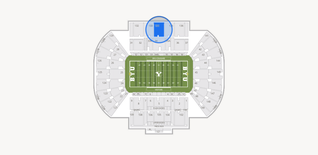 LaVell Edwards Stadium Seating Chart