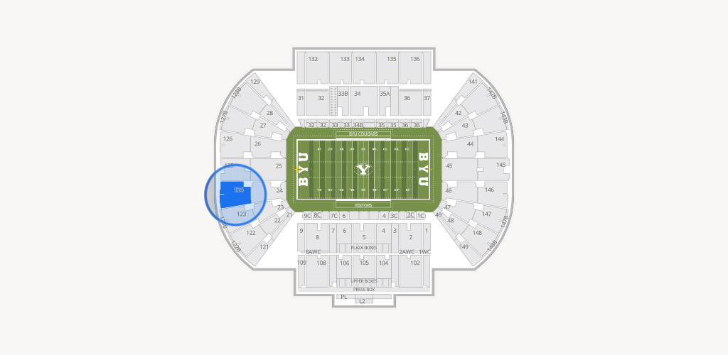 LaVell Edwards Stadium Seating Chart