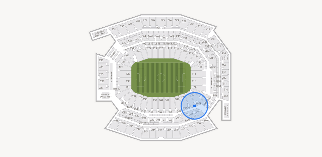Lincoln Financial Field Seating Chart