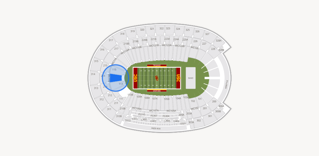 Los Angeles Memorial Coliseum Seating Chart