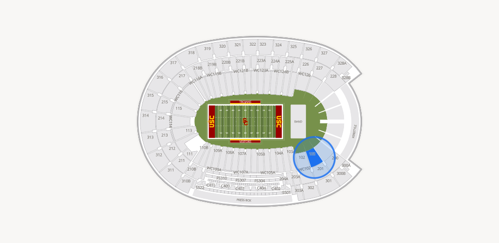 Los Angeles Memorial Coliseum Seating Chart
