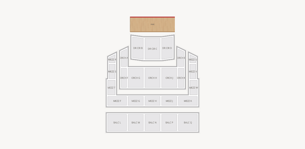 Martin Marietta Center for the Performing Arts - Memorial Auditorium Seating Chart