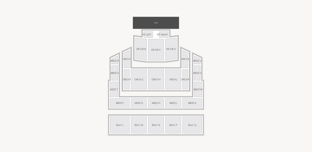 Martin Marietta Center for the Performing Arts - Memorial Auditorium Seating Chart