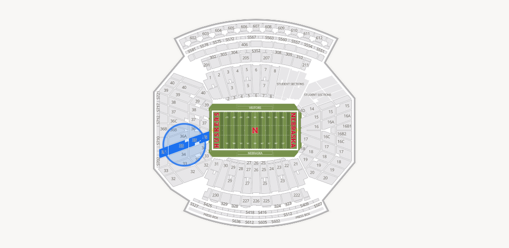 Memorial Stadium Nebraska Seating Chart
