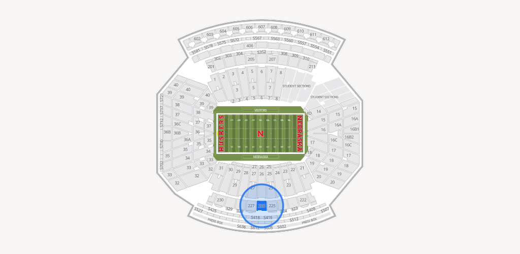 Memorial Stadium Nebraska Seating Chart