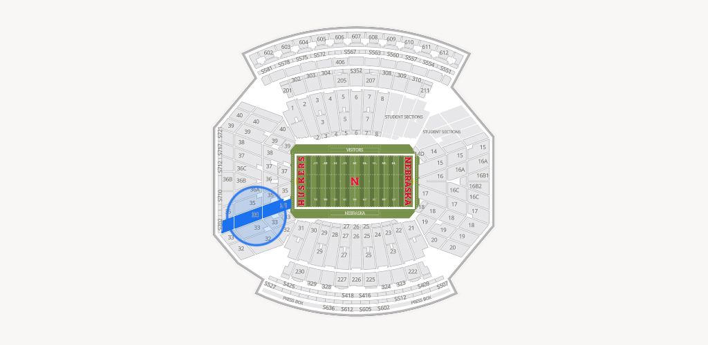 Memorial Stadium Nebraska Seating Chart