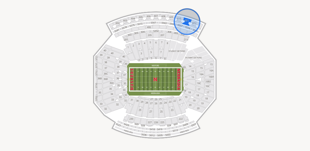 Memorial Stadium Nebraska Seating Chart