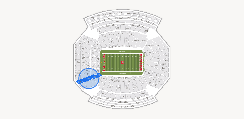 Memorial Stadium Nebraska Seating Chart