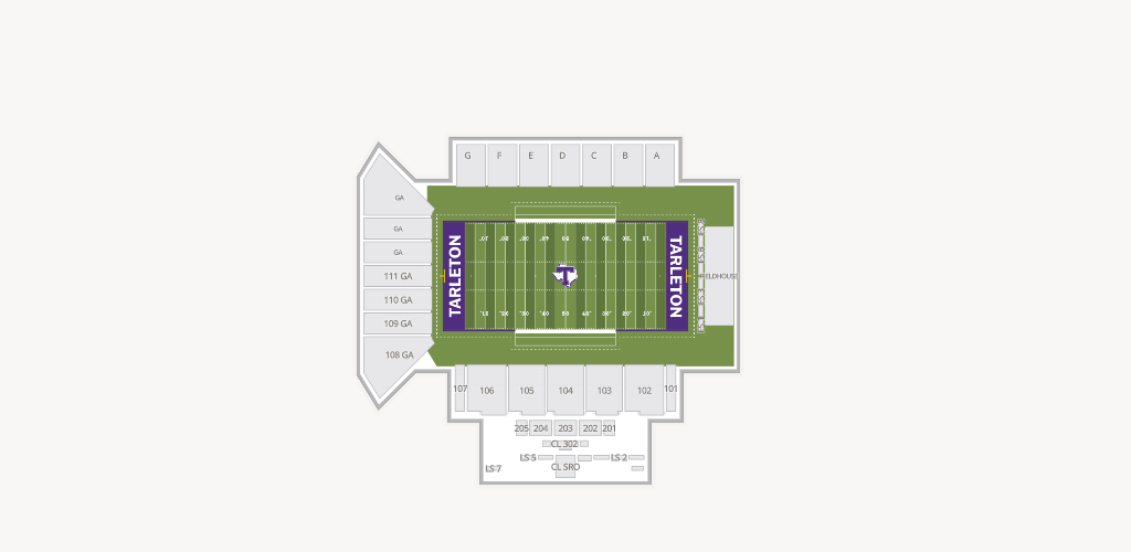 Memorial Stadium - Tarleton Seating Chart