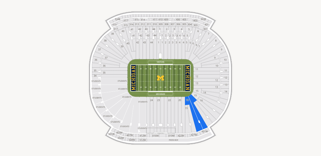 Michigan Stadium Seating Chart