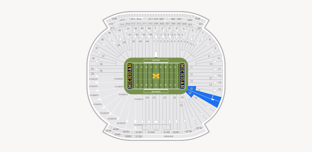 Michigan Stadium Seating Chart