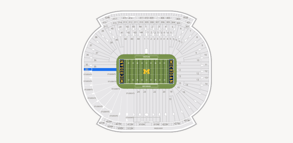 Michigan Stadium Seating Chart