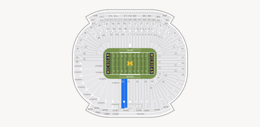 Michigan Stadium Seating Chart