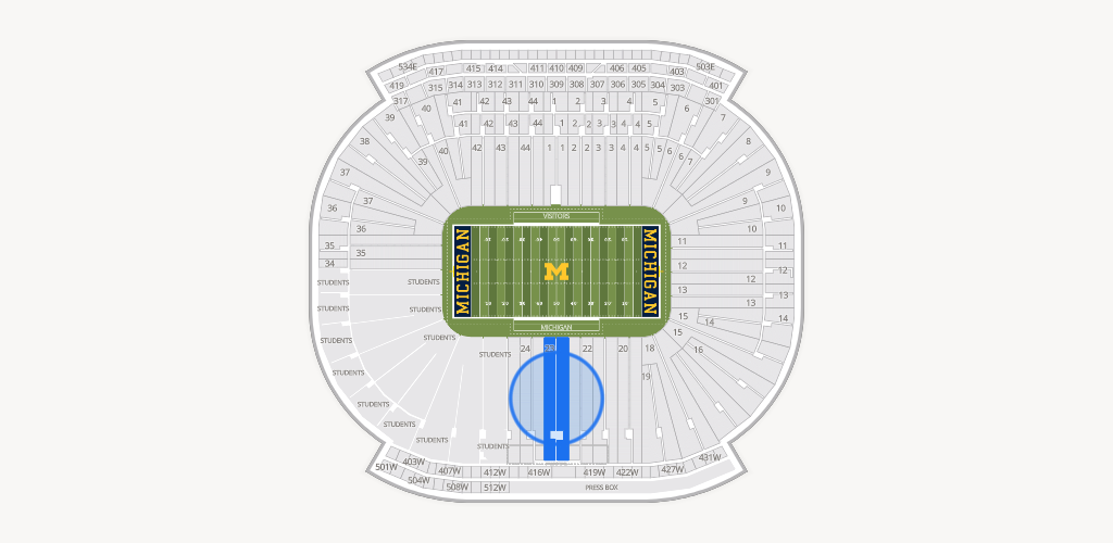 Michigan Stadium Seating Chart