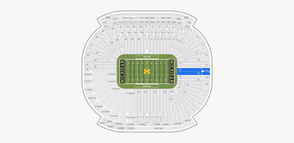 Michigan Stadium Seating Chart