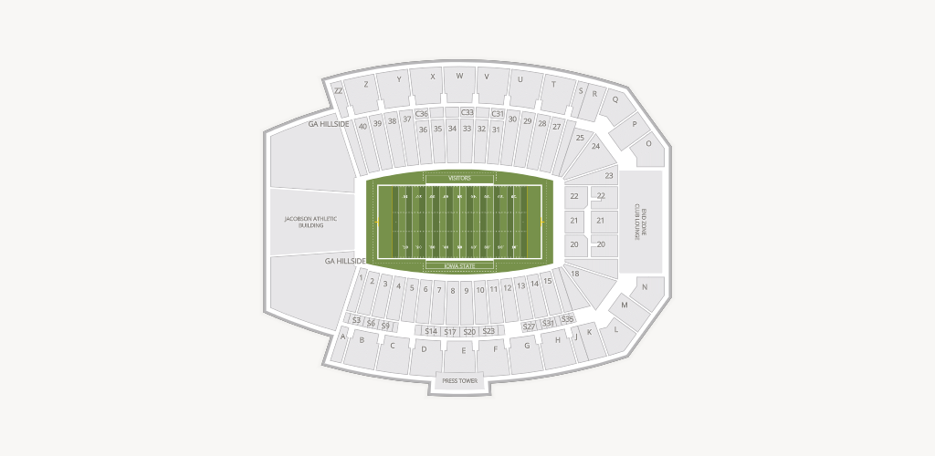 MidAmerican Energy Field at Jack Trice Stadium Seating Chart