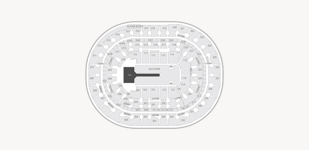 Moda Center Seating Chart
