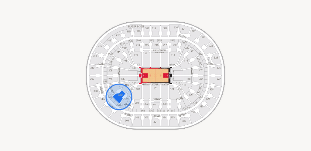 Moda Center Seating Chart