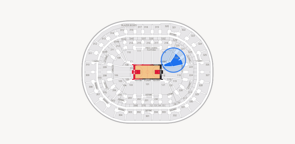 Moda Center Seating Chart