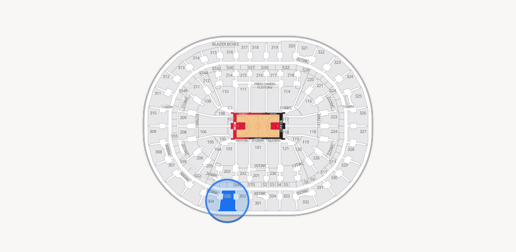 Moda Center Seating Chart
