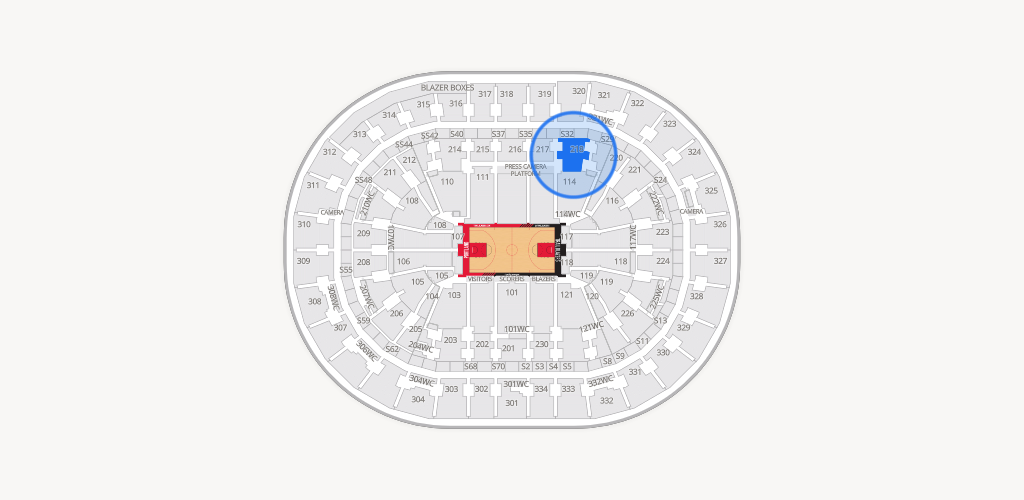 Moda Center Seating Chart