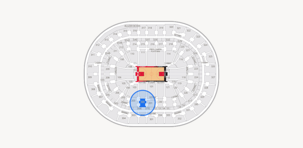 Moda Center Seating Chart