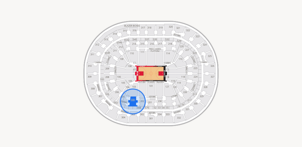 Moda Center Seating Chart