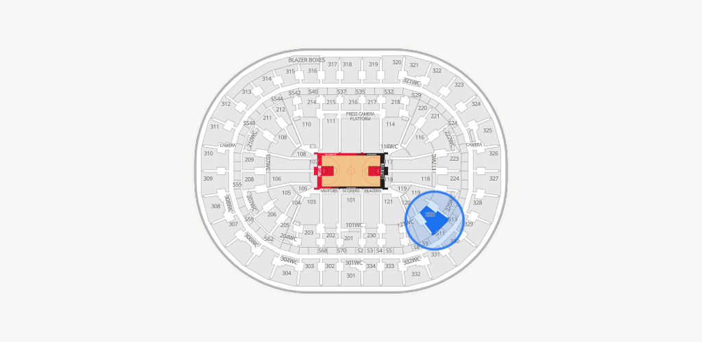 Moda Center Seating Chart