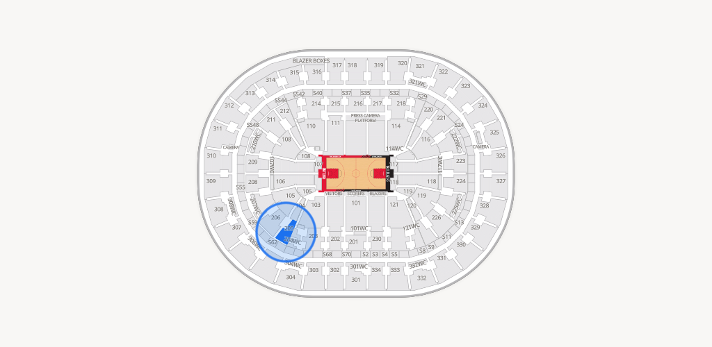 Moda Center Seating Chart