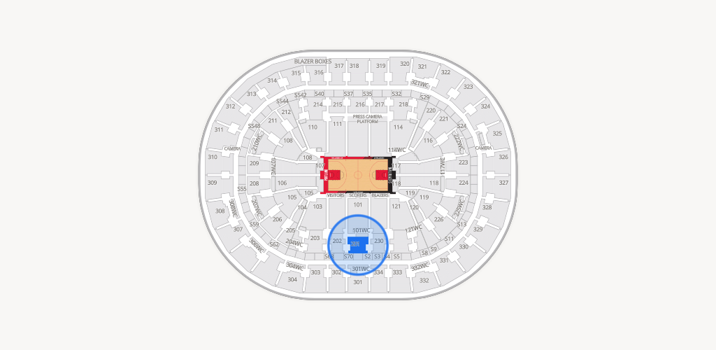 Moda Center Seating Chart