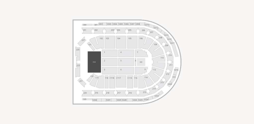 Mohegan Sun Arena at Casey Plaza Seating Chart