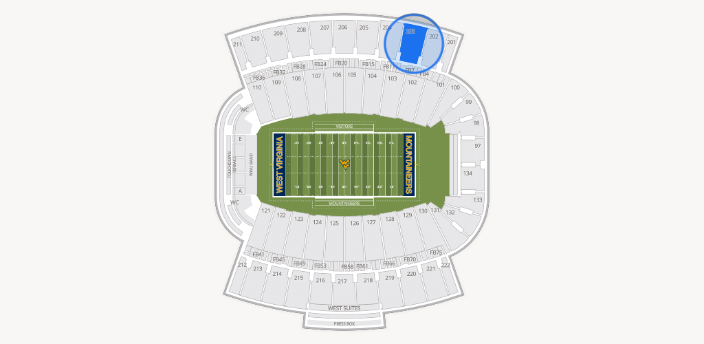 Mountaineer Field at Milan Puskar Stadium Seating Chart