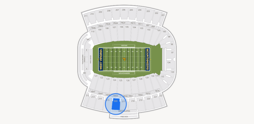 Mountaineer Field at Milan Puskar Stadium Seating Chart