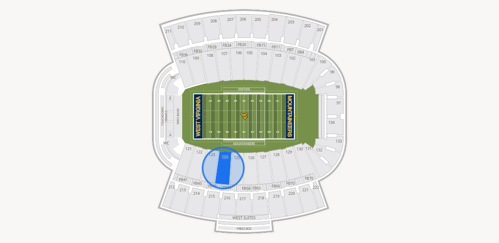Mountaineer Field at Milan Puskar Stadium Seating Chart